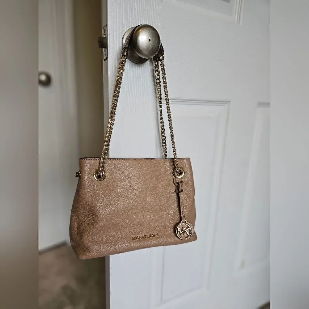 Michael Kors Light Brown Chain Shoulder Bag